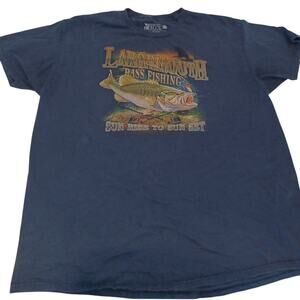 NEWPORT BLUE Vintage Men's T-shirt Bass Fishing Size XXL